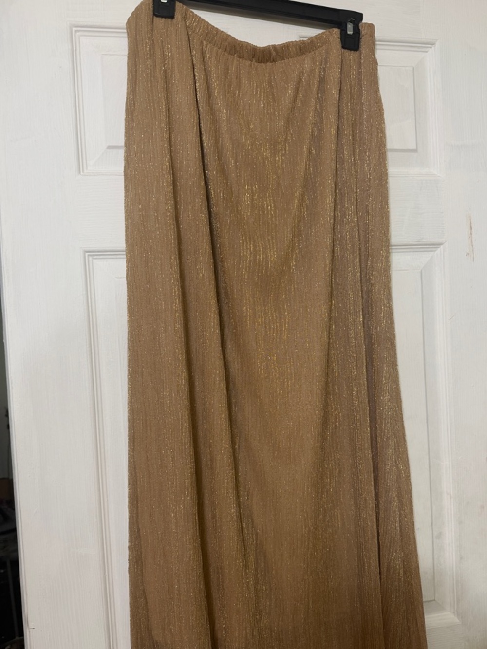 Reba Metallic Gold Maxi Skirt